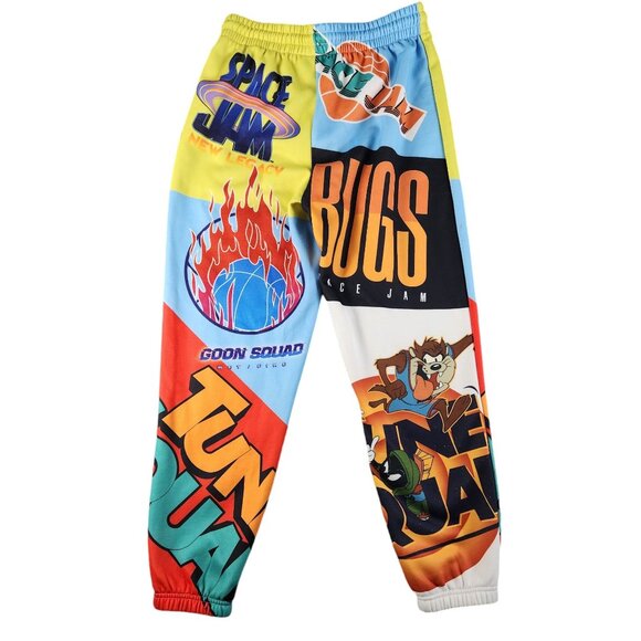 Space Jam A New Legacy Tune Squad Bugs Patchwork Jogger Pants By Forever 21 - Picture 4 of 6